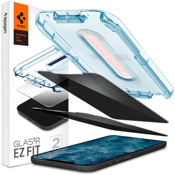 Spigen Glas für die Schutzhülle Glas.tR EZ Fit Privacy 2-Pack iPhone 12 / 12 Pro