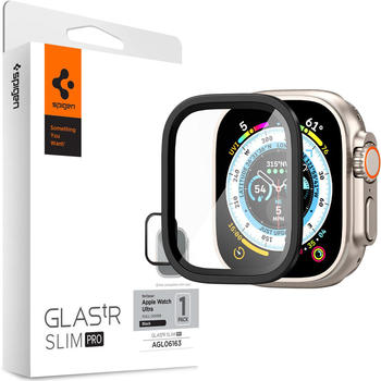 Spigen Glas mit Rahmen Glas.tR Slim Pro 1-Pack für Apple Watch Ultra 49mm, Schwarz