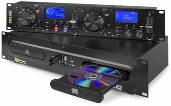 Power Dynamics PDX350 Dual CD/MP3-Player mit USB, Rack-montierbar (PDX350)
