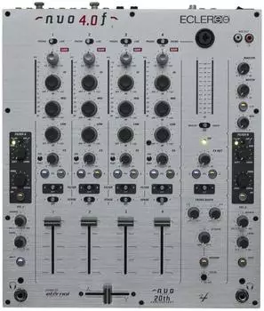 Ecler NUO 4.0F 4-Kanal Analoger DJ-Mixer, silber (NUO 4.0F)