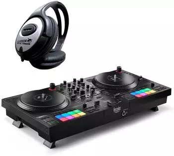 Hercules DJControl Inpulse T-7 2-Deck USB DJ-Controller mit Kopfhörer (inpt7-kh)