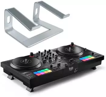 Hercules DJControl Inpulse T-7 2-Deck DJ-Controller mit Laptopständer (inpt7-rs102s)