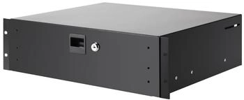 Adam Hall 19" 3U Rack Drawer with lock | aluminium