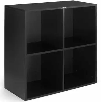 Zomo VS-Box 400 Vinyl Regal - 705 x 335 x 730 mm - Schwarz - MDF Holz - Schallplattenregal für ca. 400 bis 480 LPs