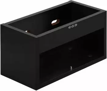 Zomo VS-Box 1/45 Schallplattenregal Wand - 360 x 168 x 190 mm - Schwarz - MDF Holz - Schallplatten Wandregal bis 50 LPs