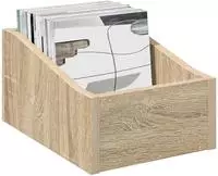 vidaXL LP Plattenbox 2 stk. Sonoma-Eiche 23 x 33 x 16 cm Holzwerkstoff