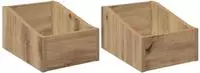 vidaXL LP Plattenbox 2 stk. Artisan-Eiche 23 x 33 x 16 cm