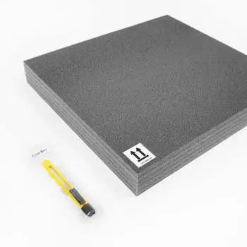 Adam Hall Kyoto Foam Inlay für 2HE Rack-Schubladen, zuschneidbar (87402KY1)
