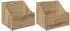 vidaXL LP-Plattenbox 2 Stk., Artisan-Eiche, 37x33x32cm