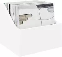 vidaXL LP Plattenbox 2 stk. Wei&szlig; 37 x 33 x 32 cm Holzwerkstoff