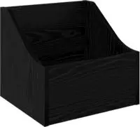 vidaXL LP Plattenbox Schwarz Eichen-Optik 37 x 33 x 32 cm