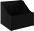 vidaXL LP Plattenbox Schwarz Eichen-Optik, Holzwerkstoff, 37x33x32cm