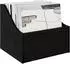 vidaXL LP Plattenbox Schwarz Eichen-Optik, Holzwerkstoff, 37x33x32cm