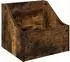 vidaXL LP Plattenbox 2er-Set, Holzwerkstoff, räuchereiche, 37x33x32cm