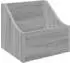 vidaXL LP Plattenbox Sonoma-Grau, Holzwerkstoff, 37x33x32cm