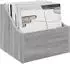 vidaXL LP Plattenbox Sonoma-Grau, Holzwerkstoff, 37x33x32cm