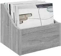 vidaXL LP Plattenbox 2 stk. Sonoma-Grau 37 x 33 x 32 cm Holzwerkstoff
