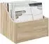 vidaXL LP Plattenbox Sonoma-Eiche 37x33x32cm Holzwerkstoff