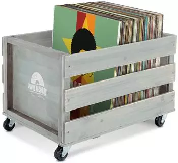 Stagecaptain SPK-100 GY Schallplattenkiste "Emil" grau, bis 100 LPs (00077987)