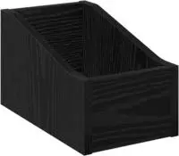 vidaXL LP Plattenbox Schwarz Eichen-Optik 18 x 32 x 18 cm