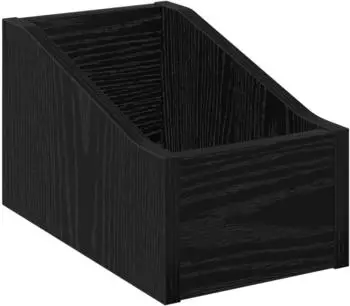 vidaXL LP Plattenbox Schwarz Eichen-Optik 18x32x18cm