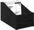 vidaXL LP Plattenbox Schwarz Eichen-Optik 18x32x18cm