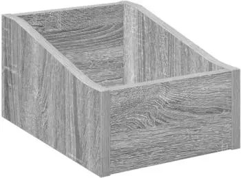 vidaXL LP Plattenbox Sonoma-grau, Holzwerkstoff, 23x33x16cm