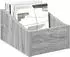vidaXL LP Plattenbox Sonoma-grau, Holzwerkstoff, 23x33x16cm