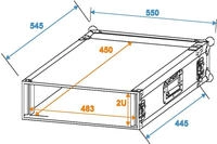 ROADINGER Rack Profi 2HE 45cm (30109095)