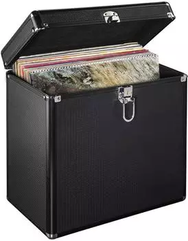 Hama LP-Koffer 50 Alu-Look, schwarz (00181436)