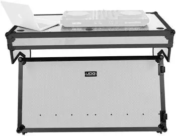 UDG Ultimate Flight Case Portable Z-Style DJ-Tisch Plus (Rollen), weiß (U91072WH)