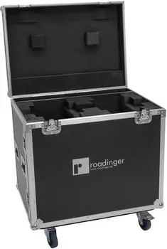 Roadinger Flightcase 2x DMH-380 mit Lenkrollen (31005242)