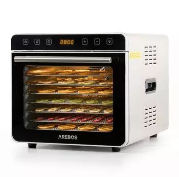 Arebos Dörrautomat 700W, 19L, 8 Edelstahlgitter, Touchdisplay, LED