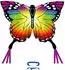 HQ Butterfly Kite Rainbow Einleiner Kinderdrachen 95x120cm (102223)