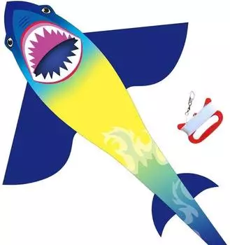 LuxusKollektion Shark Kite Flugdrachen Regenbogen, Bastelset für Erwachsene