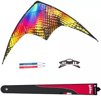 HQ Bebop Vibe Lenkdrachen für Anfänger, Regenbogen 145x69cm (112351)