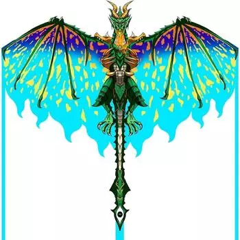 LuxusKollektion Einleiner Flugdrachen grün, 100m Drachenschnur