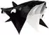 Wolkenstürmer Willi the Whale Einleinerdrachen schwarz-weiß