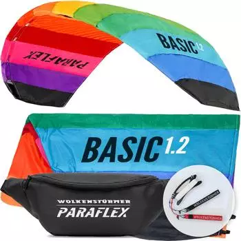 Wolkenstürmer Paraflex Basic 1.2 Zweileiner-Lenkmatte, regenbogen (13123)