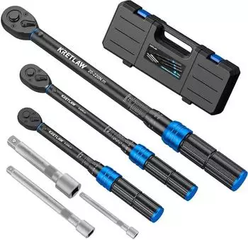 LuxusKollektion Drehmomentschlüssel Set 6-tlg. 1/4", 3/8", 1/2" 5-25/5-60/20-220Nm 72 Zähne