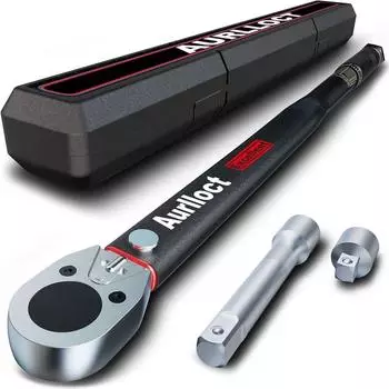 LuxusKollektion Drehmomentschlüssel 1/2 Zoll 35-435Nm 3-teiliges Set mit Verlängerung und Adapter