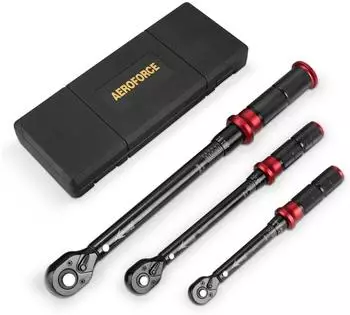 LuxusKollektion Drehmomentschlüssel-Set 3-tlg. 1/4" 3/8" 1/2", 5-25Nm / 10-60Nm / 20-220Nm, ±3%