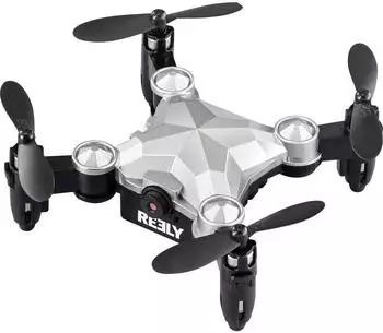 Reely Suitcase Mini Drone Quadrocopter RtF Kamera, silber-schwarz (RE-10206195)