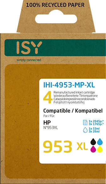 ISY IHI-4953-MP-XL ersetzt HP 953XL 4er Pack