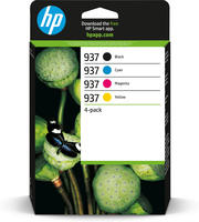 HP 937 Multipack, 6C400NE, schwarz, cyan, magenta, gelb Tinte