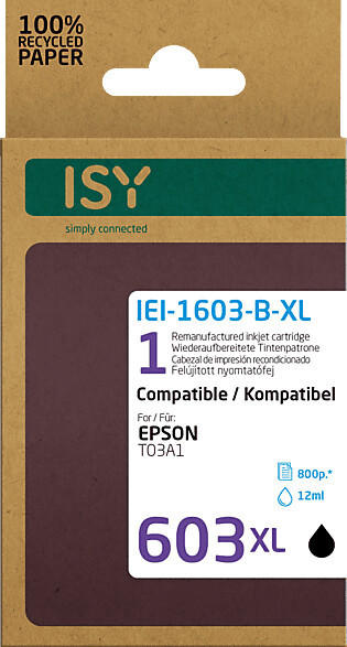 ISY IEI-1603-B-XL ersetzt Epson 603XL schwarz