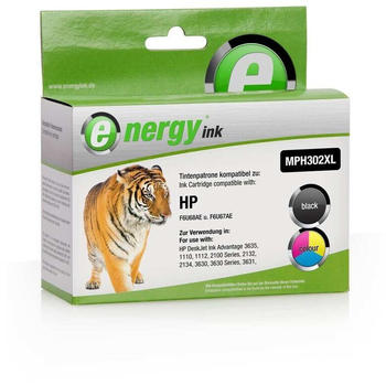 energyink ersetzt HP 302XL schwarz + color