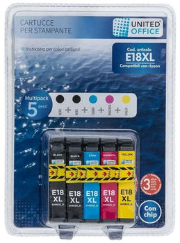 United Office ersetzt Epson 18XL 5er Pack