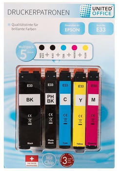 United Office ersetzt Epson 33 5er Pack