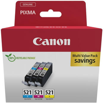 Canon CLI-521 Multipack 3-farbig (2934B015)